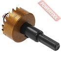 Коронка по металлу HSS TiN 30 мм цилиндрический хвостовик 8 мм ELITECH 1820.140800