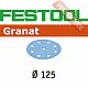 Шлифовальный круг FESTOOL Granat STF D125/90 P1200 GR/50