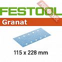 Шлифовальные листы FESTOOL Granat STF 115X228 P180 GR/100