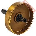 Коронка по металлу HSS TiN 60 мм цилиндрический хвостовик 8 мм ELITECH 1820.141900
