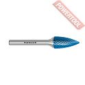 Борфреза твердосплавная с покрытием Blue-Tec форма G 12х30х6х75 мм насечка HP-4 KARNASCH 11.5062-075